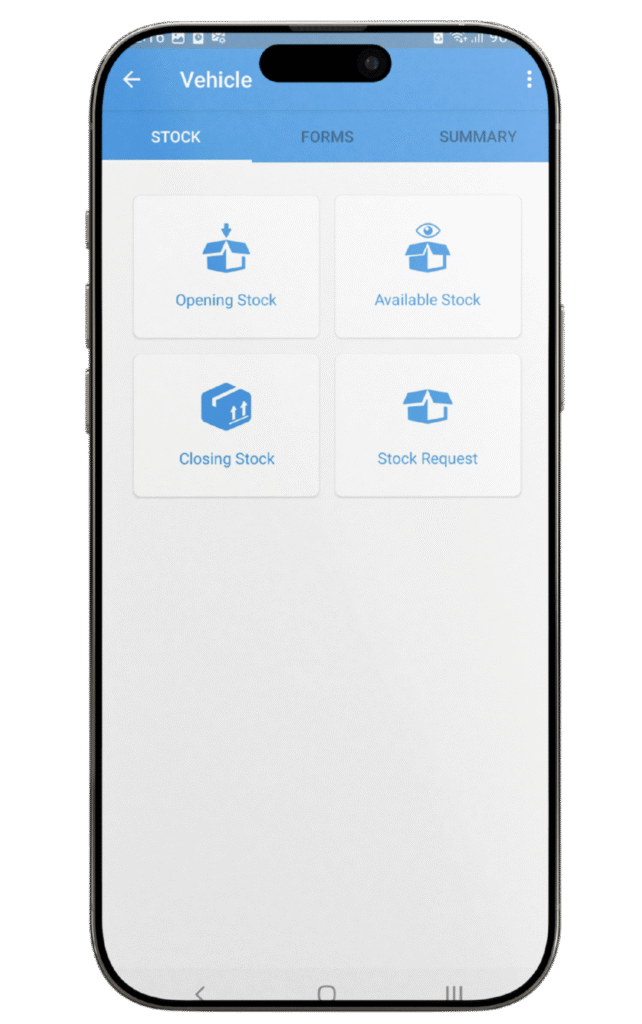 Field Sales Automation app interface on smartphone highlighting sales and inventory features
