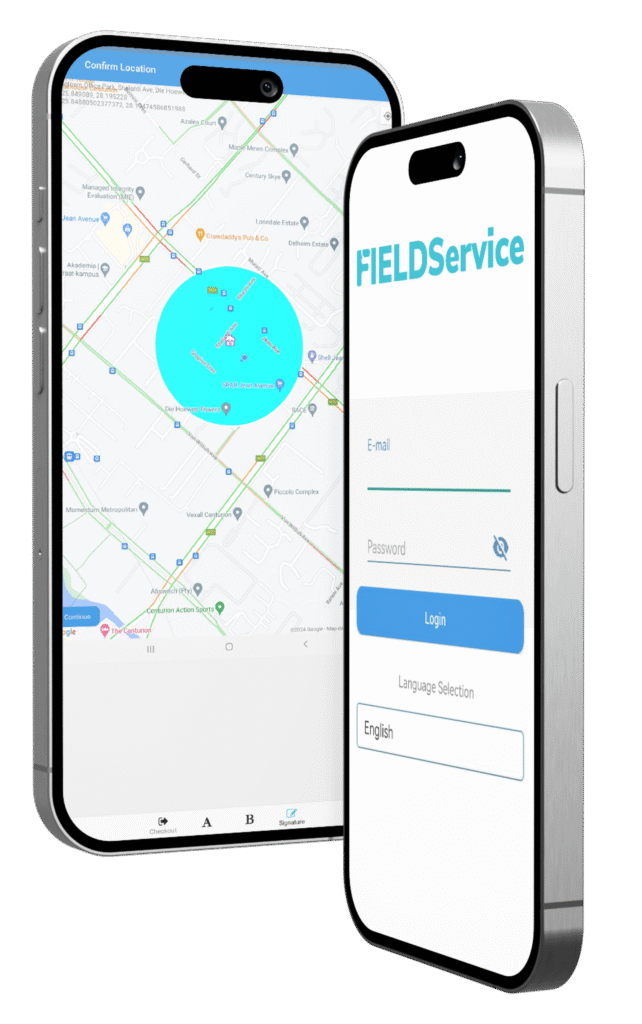 Field Sales Automation Software app on mobile phone showing real-time orders and route planning.